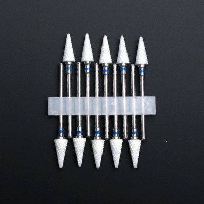 10 vnt Keraminių nagų grąžtų rinkinys Frezavimo pjaustytuvas elektriniam manikiūro antgaliui Flame Kukurūzų dildės pedikiūro mašinos poliravimo aksesuarai