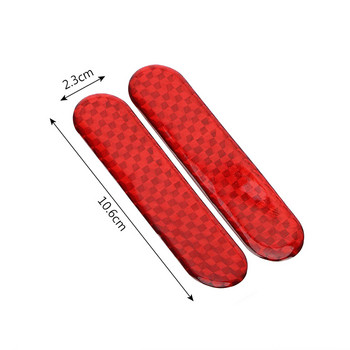 2бр. Кола Мотоциклет Светлоотразителен стикер Знак Предупреждение Светлоотразителна лента Ленти Червено Зелено Жълто Синьо Нощна лампа Алармен знак Стикери