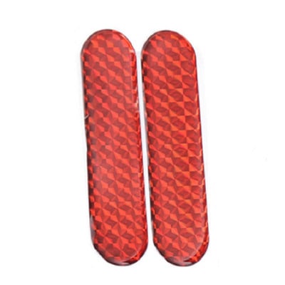 2бр. Кола Мотоциклет Светлоотразителен стикер Знак Предупреждение Светлоотразителна лента Ленти Червено Зелено Жълто Синьо Нощна лампа Алармен знак Стикери