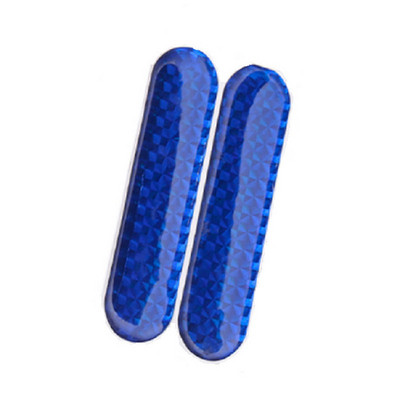 2бр. Кола Мотоциклет Светлоотразителен стикер Знак Предупреждение Светлоотразителна лента Ленти Червено Зелено Жълто Синьо Нощна лампа Алармен знак Стикери