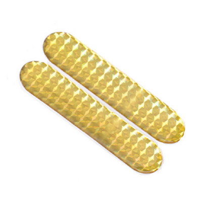 2бр. Кола Мотоциклет Светлоотразителен стикер Знак Предупреждение Светлоотразителна лента Ленти Червено Зелено Жълто Синьо Нощна лампа Алармен знак Стикери