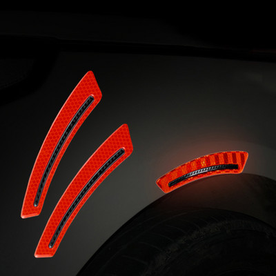 2 buc/set autocolant reflectorizant pentru sprancene pentru roată, bandă reflectoare, bandă de avertizare de siguranță, avertizare anti-coliziune în întuneric pentru toate mașinile