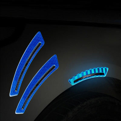 2 бр./компл. Auto Wheel Eyebrow Reflective Sticker Reflector Strip Safety Предупредителна лента Anti-collision Warn in Dark For All Car