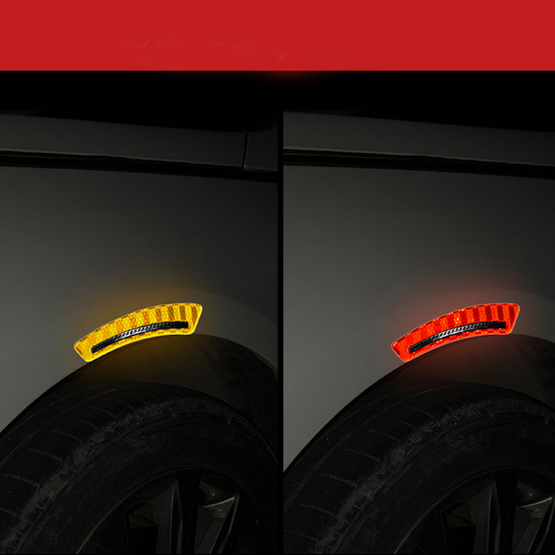 2vnt/komplektas Auto Wheel antakius atspindintis lipdukas Atšvaito juostelė Saugos įspėjamoji juosta, apsauganti nuo susidūrimo Įspėjimas tamsoje visiems automobiliams