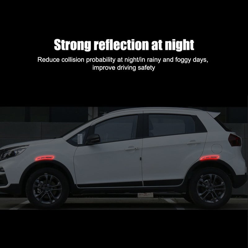 1 poros automobilio sparno apsauga universalus atspindintis automobilio ratų antakių sparno lipdukų juostelės, apsaugančios nuo susidūrimo, anglies pluošto sparno pliūpsnio