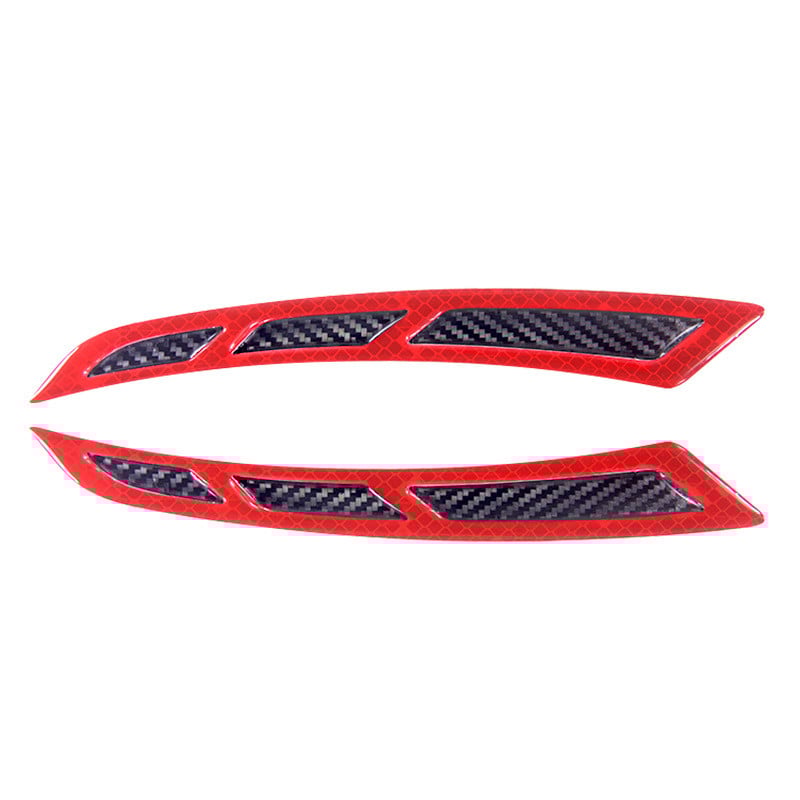 1 poros automobilio sparno apsauga universalus atspindintis automobilio ratų antakių sparno lipdukų juostelės, apsaugančios nuo susidūrimo, anglies pluošto sparno pliūpsnio