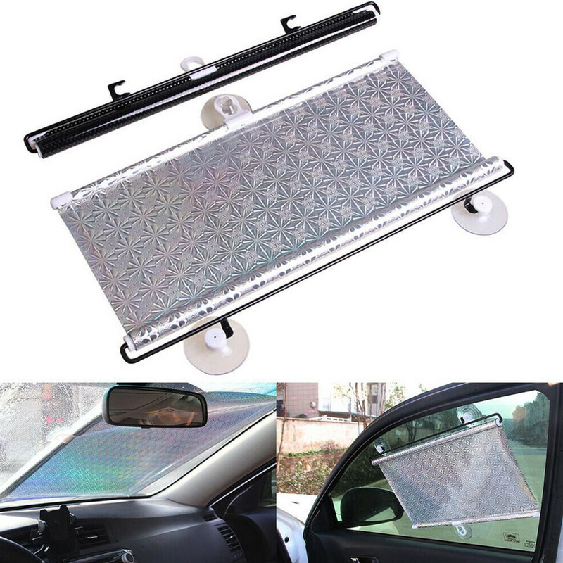 Behúzható autós oldalablak napernyők 40 * 60 cm / 40 * 125 cm automatikus napernyő napellenző rolóvédő ablakfólia hátsó napernyő