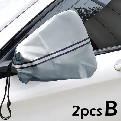 2vnt/komplektas Veidrodžio dangtis Automobilio šoninio veidrodėlio dangtis vandeniui atsparus dulkėms automatinis apsauginis užpakalinis sniego dangtis, skirtas automobilio galinio vaizdo veidrodžiui