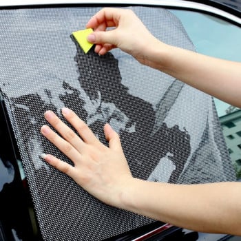 2τμχ Sun Block Film Anti-UV Car Static Sunshade Αυτοκόλλητα Παράθυρο Γυαλί Αντηλιακό Κουρτίνα Μόνωση Ηλιοροφής αυτοκινήτου Κάλυμμα ηλιακής ταινίας