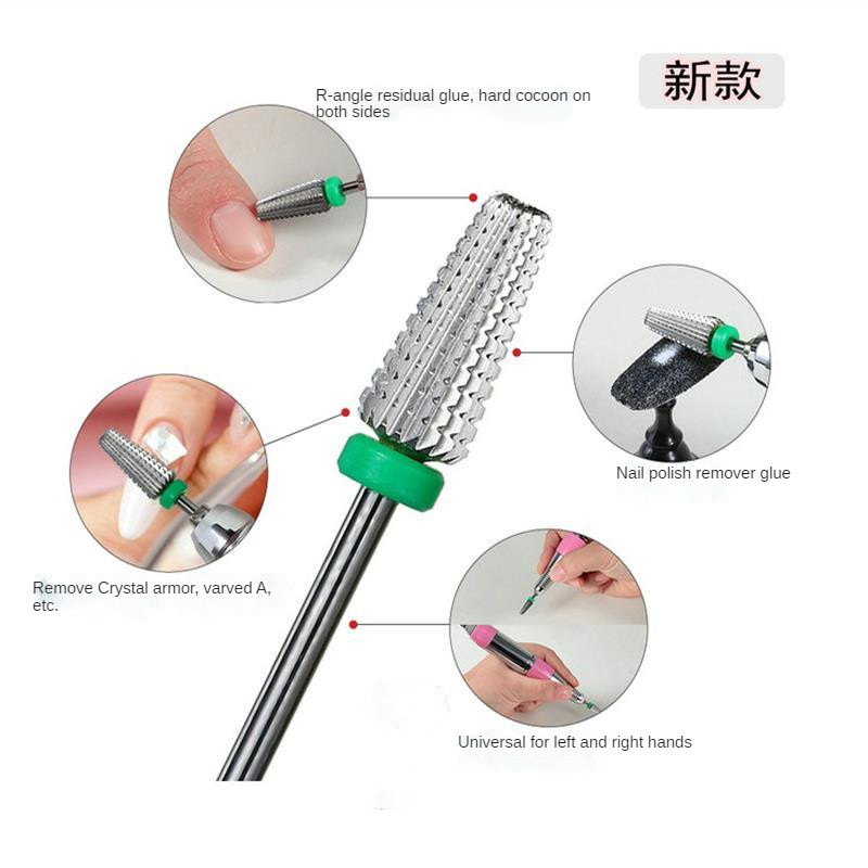 Konusna glodala od karbida i volframa za manikuru, skidanje gel laka za nokte Svrdla za električnu opremu Alati