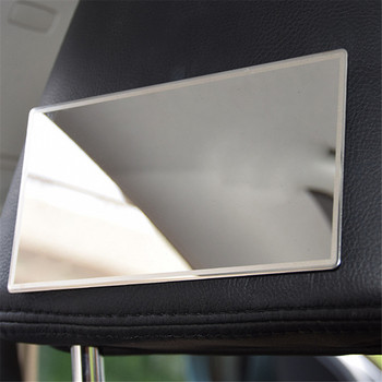 110mmx65mm Автомобилно козметично огледало от неръждаема стомана Преносимо слънцезащитно огледало за грим Практичен автомобилен интериор за кола