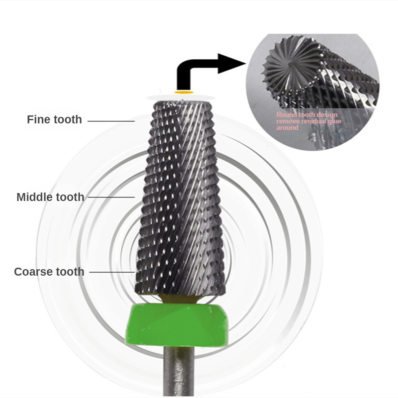 2 kom/lot glodala od volframa za manikuru, 5 u 1 svrdla za ukriženo skidanje gel laka za nokte