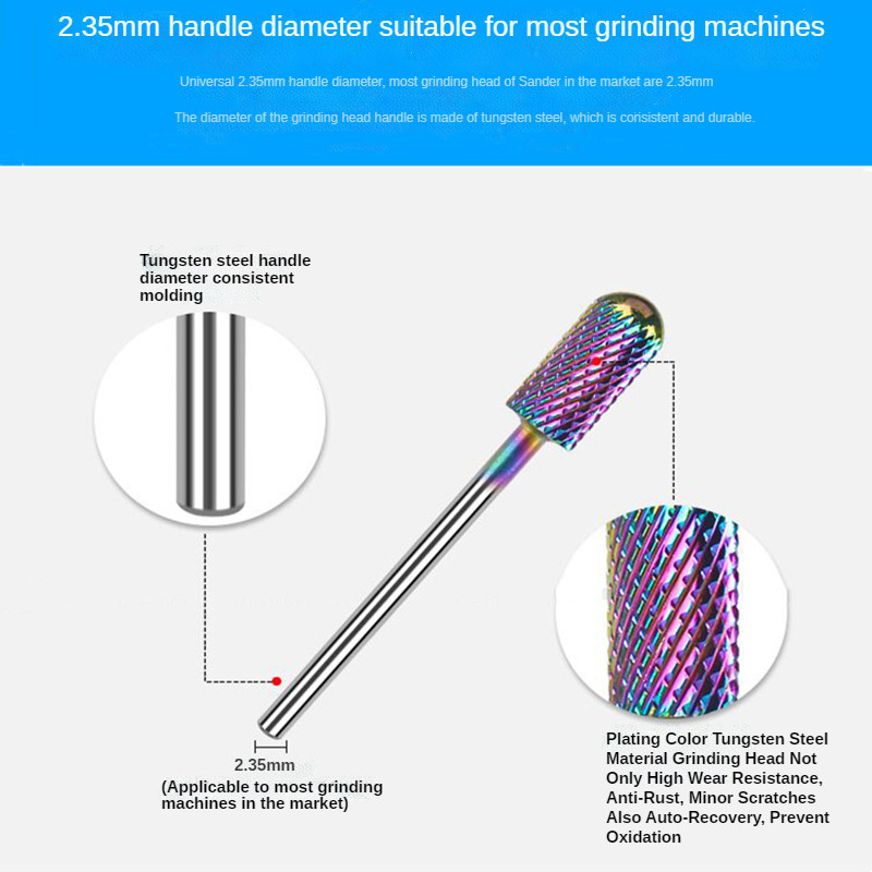 Komplet kombiniranih glodalica od 7 komada za manikuru, električni alati za skidanje gela za poliranje, svrdla za nokte