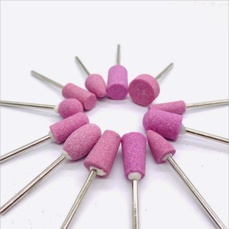 12 kom/set ružičastih kvarcnih svrdla za nokte različitog oblika Oprema za gel lakiranje Alati Glodala za manikuru