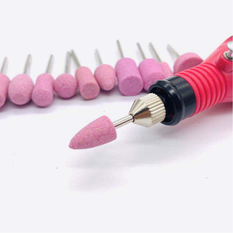 12 kom/set ružičastih kvarcnih svrdla za nokte različitog oblika Oprema za gel lakiranje Alati Glodala za manikuru