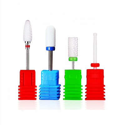 Glodala za keramiku od 4 komada za manikuru, uklanjanje laka za nokte Gel zanoktice Svrdla za nokte Alati za pedikuru