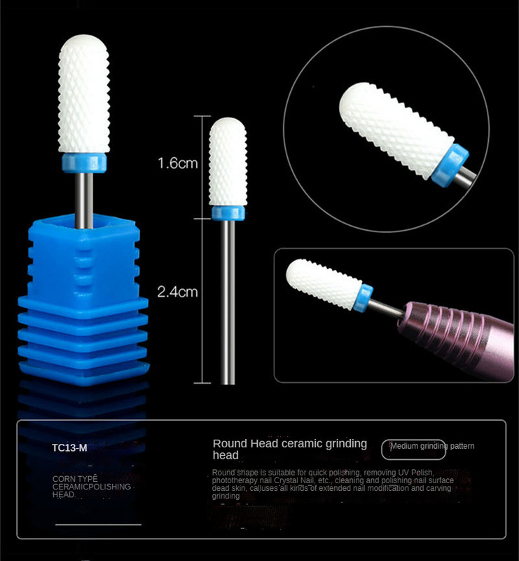 Glodala za keramiku od 4 komada za manikuru, uklanjanje laka za nokte Gel zanoktice Svrdla za nokte Alati za pedikuru