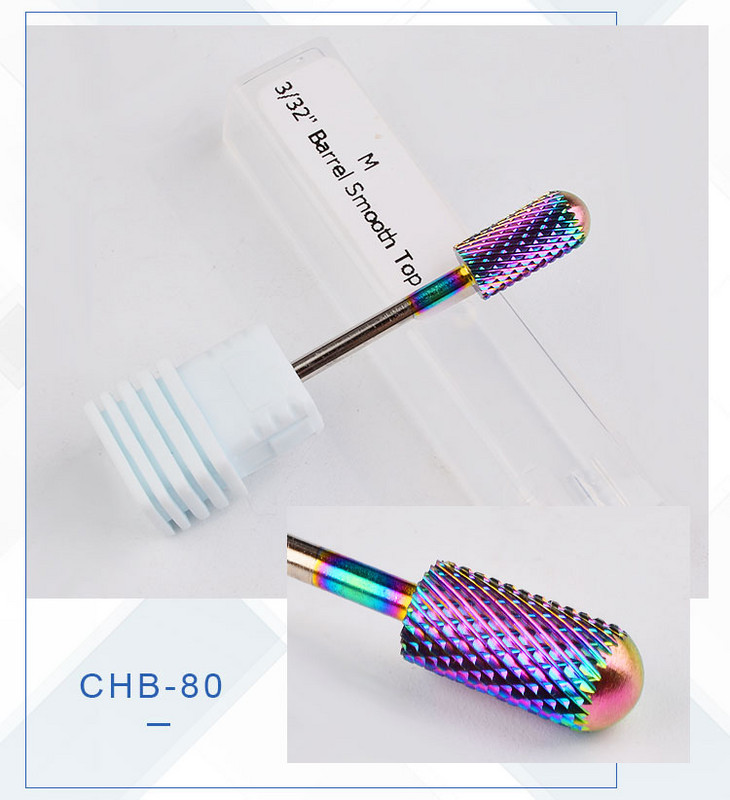 5 db Rainbow Tungsten Steel maró manikűr eltávolító gél lakk sorja körömfúró készlet