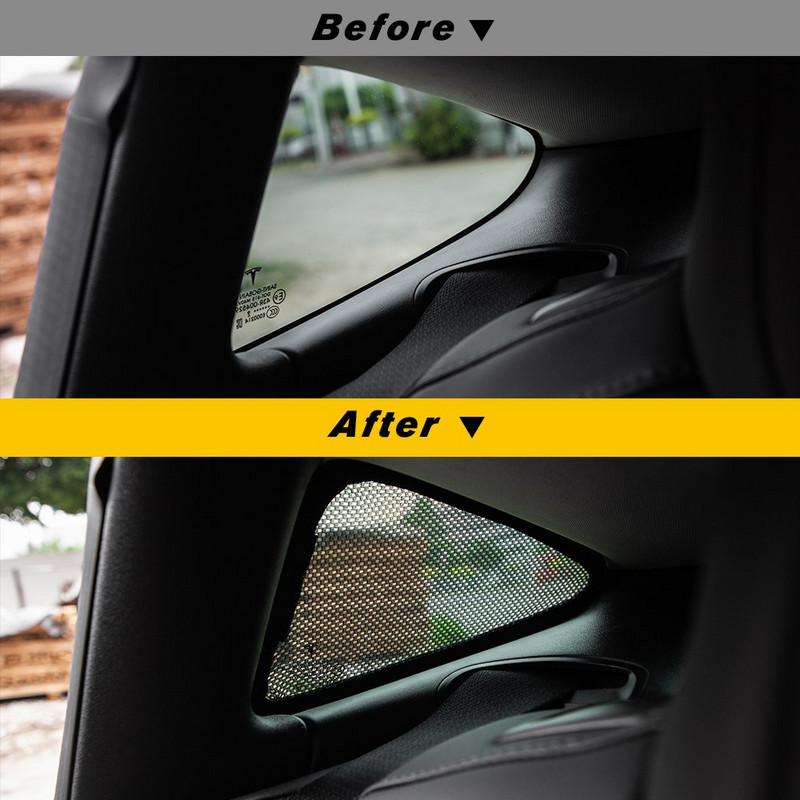 Model3 Automobilio lango skėtis nuo saulės, skirtas Tesla Model 3 Skėčio priedai nuo saulės Trikampis skydas nuo saulės Linijiniai atspalviai Protector Model Three