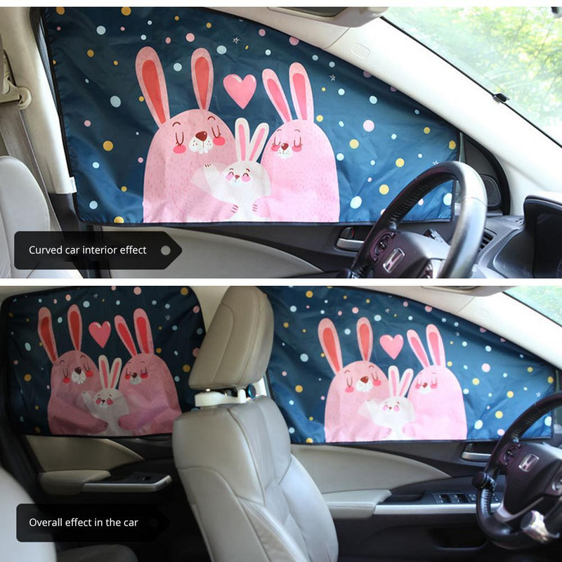 1 ΤΕΜ. Universal Car Sun Shade Κάλυμμα προσωπίδας παρμπρίζ Κουρτίνα Μαγνητικό Cartoon Proof Πλαϊνό Παράθυρο Κάλυμμα Sunshade UV Protect 80*50CM