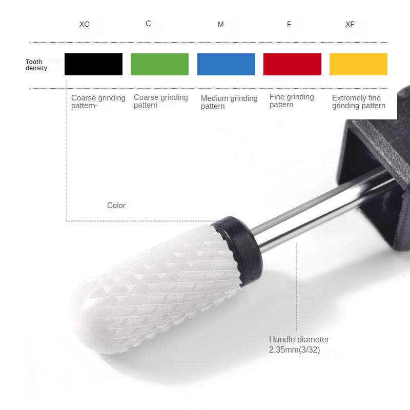 5 tk frees maniküüri komplekti jaoks Keraamiline elektriline puur, maniküür, küünepuurid, geel-laki eemaldamise tööriist