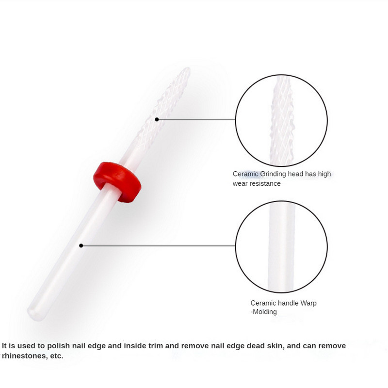 5 tk frees maniküüri komplekti jaoks Keraamiline elektriline puur, maniküür, küünepuurid, geel-laki eemaldamise tööriist
