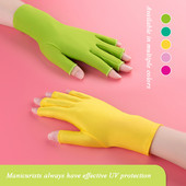 2 vnt. Anti UV spindulių apsaugančios pirštinės atviromis nagų pirštinėmis Led lempos nagų apsauga nuo UV spindulių atsparios pirštinės manikiūro nagų dailės įrankiai