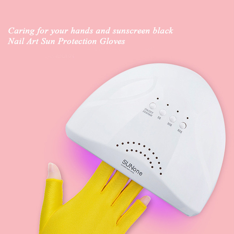 2 vnt. Anti UV spindulių apsaugančios pirštinės atviromis nagų pirštinėmis Led lempos nagų apsauga nuo UV spindulių atsparios pirštinės manikiūro nagų dailės įrankiai