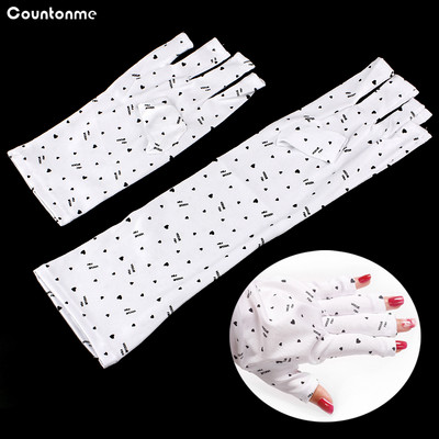 1 ζεύγος αντι ακτίνων Uv Protect Gloves Nail Art Gloves Led Lamp Prevent Hand Black Radiation Proof Glove Manicure Nail Art Tools