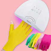 1 pár UPF 50 kesztyű zselés körömlámpához Professzionális védelem Nail Tech Ujjatlan UV elleni kesztyű védi a kezet az UV károsodástól