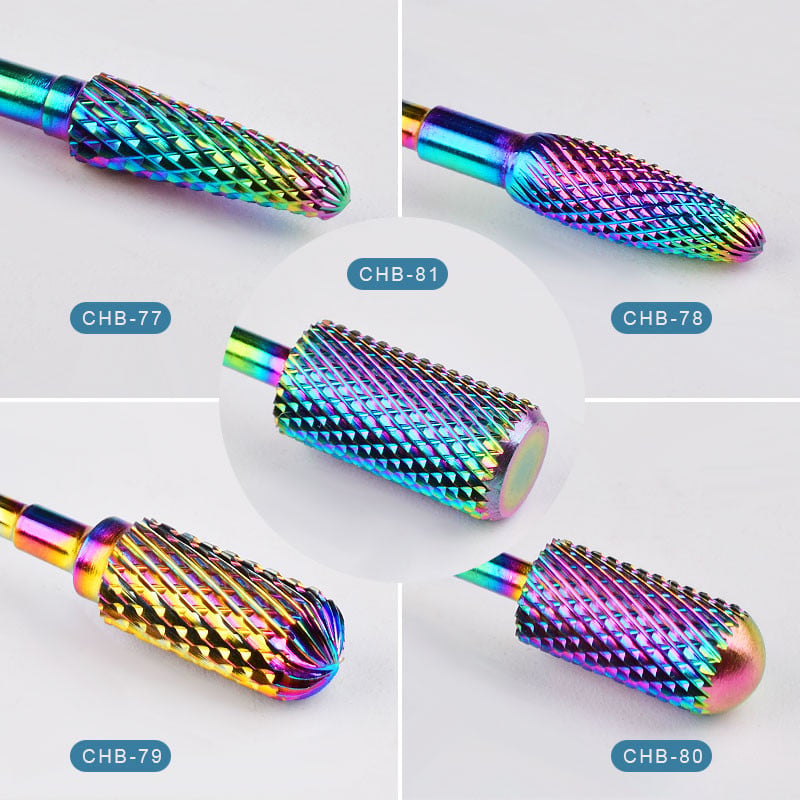 5 db/tétel Rainbow Tungsten Steel maró manikűr eltávolító gél lakk sorja körömfúró készlet