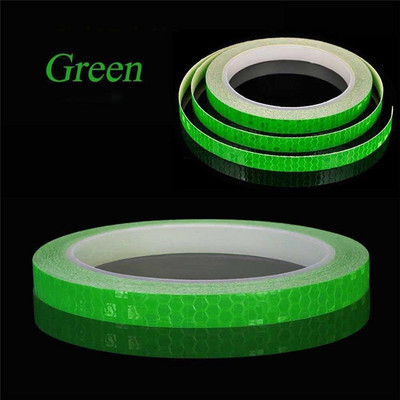 5/8m Φωτεινή ανακλαστική αυτοκόλλητη αυτοκόλλητη ταινία 5/8m Ανακλαστική ταινία Φωτεινή ασφάλεια αυτοκινήτου Ποδηλασία αυτοκινήτου DIY Reflector Tape