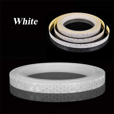 5/8m Φωτεινή ανακλαστική αυτοκόλλητη αυτοκόλλητη ταινία 5/8m Ανακλαστική ταινία Φωτεινή ασφάλεια αυτοκινήτου Ποδηλασία αυτοκινήτου DIY Reflector Tape