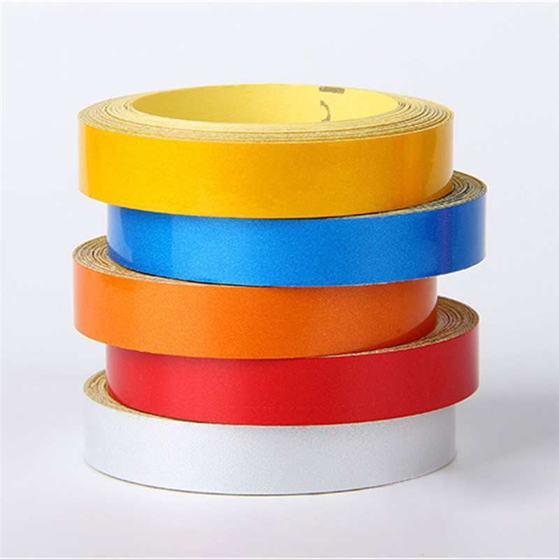 5/8m Φωτεινή ανακλαστική αυτοκόλλητη αυτοκόλλητη ταινία 5/8m Ανακλαστική ταινία Φωτεινή ασφάλεια αυτοκινήτου Ποδηλασία αυτοκινήτου DIY Reflector Tape