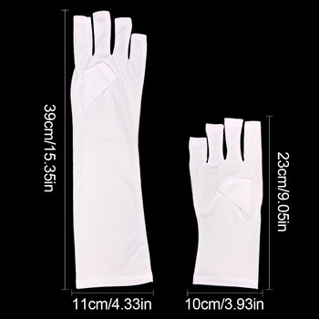 2бр. Ръкавици за UV защита против нокти, Led лампа, устойчиви на радиация ръкавици, протектори, ръце за UV лампа, сушилня, инструменти за маникюр, нокти