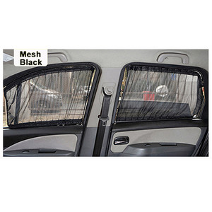 2 x ažuriranje 70L aluminijske legure elastične zavjese za suncobrane za bočne prozore automobila - crne/bež/sive