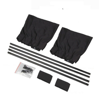 2 x ažuriranje 70L aluminijske legure elastične zavjese za suncobrane za bočne prozore automobila - crne/bež/sive