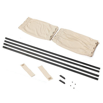 2 x ažuriranje 70L aluminijske legure elastične zavjese za suncobrane za bočne prozore automobila - crne/bež/sive