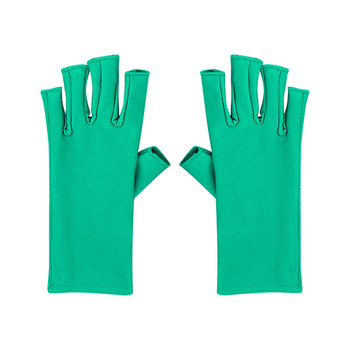 Γάντια για τζελ λάμπα νυχιών Γάντια ηλίου για γυναίκες για το σπίτι εξωτερική χρήση Γάντια χωρίς δάχτυλα για προστασία των χεριών Επίπεδη στρογγυλή τρυπάνια νυχιών