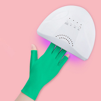 Γάντια για τζελ λάμπα νυχιών Γάντια ηλίου για γυναίκες για το σπίτι εξωτερική χρήση Γάντια χωρίς δάχτυλα για προστασία των χεριών Επίπεδη στρογγυλή τρυπάνια νυχιών