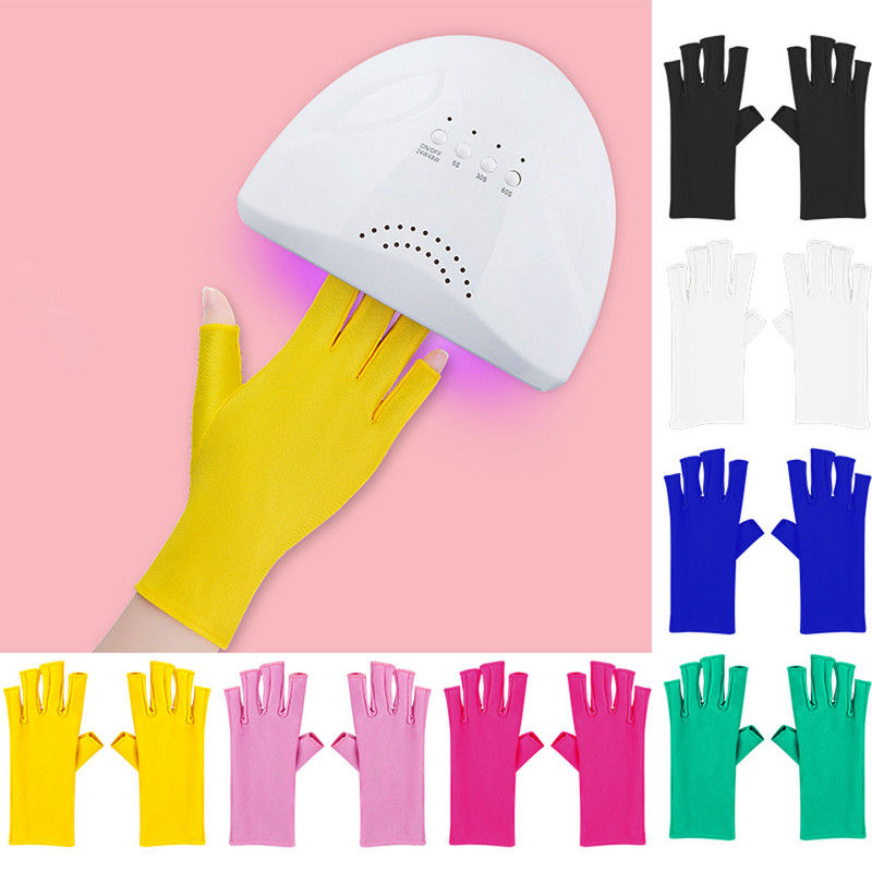 Γάντια για τζελ λάμπα νυχιών Γάντια ηλίου για γυναίκες για το σπίτι εξωτερική χρήση Γάντια χωρίς δάχτυλα για προστασία των χεριών Επίπεδη στρογγυλή τρυπάνια νυχιών