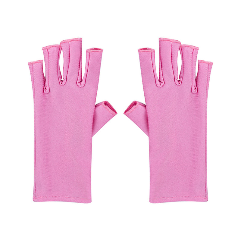 Γάντια για τζελ λάμπα νυχιών Γάντια ηλίου για γυναίκες για το σπίτι εξωτερική χρήση Γάντια χωρίς δάχτυλα για προστασία των χεριών Επίπεδη στρογγυλή τρυπάνια νυχιών