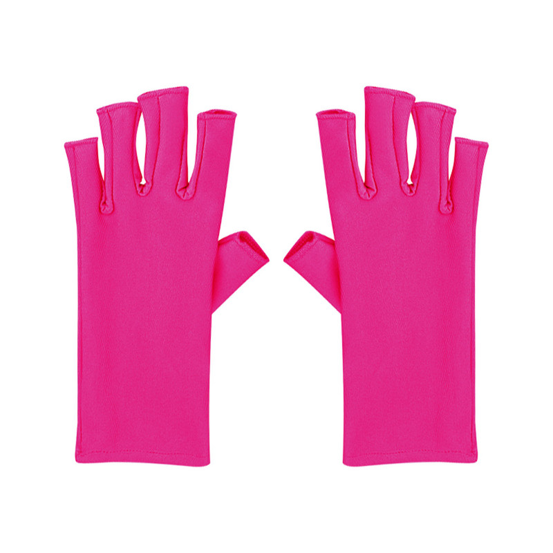 Γάντια για τζελ λάμπα νυχιών Γάντια ηλίου για γυναίκες για το σπίτι εξωτερική χρήση Γάντια χωρίς δάχτυλα για προστασία των χεριών Επίπεδη στρογγυλή τρυπάνια νυχιών