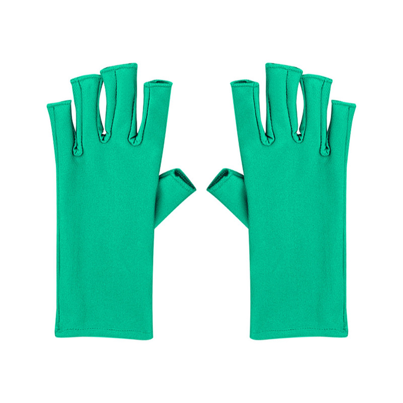 Γάντια για τζελ λάμπα νυχιών Γάντια ηλίου για γυναίκες για το σπίτι εξωτερική χρήση Γάντια χωρίς δάχτυλα για προστασία των χεριών Επίπεδη στρογγυλή τρυπάνια νυχιών