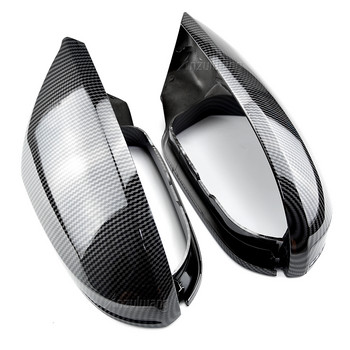 Κάλυμμα καθρέπτη αυτοκινήτου για Audi A6 C7 S6 RS6 2013+ Ανθρακούχο μαύρο και φωτεινό μαύρο Κάλυμμα καθρέπτη οπισθοπορείας Προστατευτικό καπάκι καθρέπτη Αυτοκίνητο