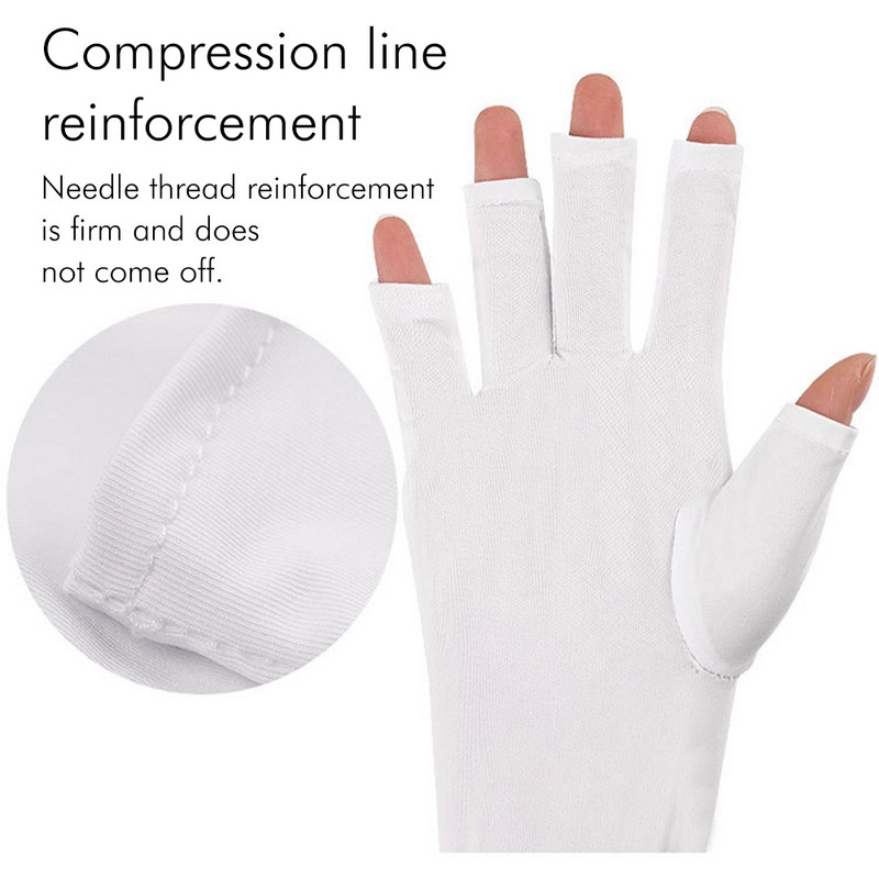 Nail Art Glove UV Protection Glove Anti UV Radiation Protection Gloves Protector for Nail Art Gel UV LED Lamp Alat