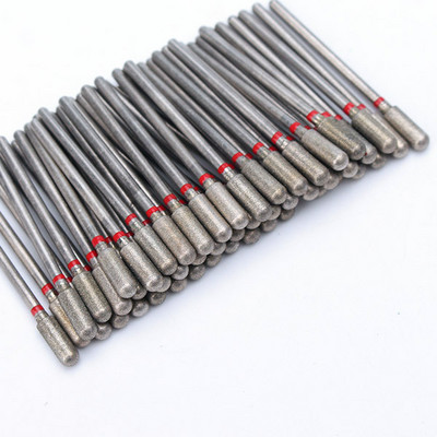 50 τμχ Diamond Nail Drill Cuticle Clean Bit Σετ φρεζαρίσματος για μανικιούρ Ηλεκτρικό κόφτη Αξεσουάρ Αφαίρεση νεκρού δέρματος