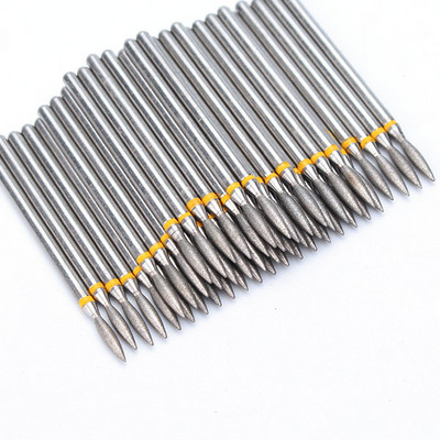 50 τμχ Diamond Nail Drill Cuticle Clean Bit Σετ φρεζαρίσματος για μανικιούρ Ηλεκτρικό κόφτη Αξεσουάρ Αφαίρεση νεκρού δέρματος