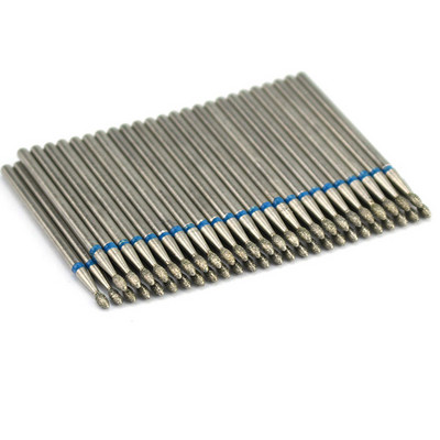 50 τμχ Diamond Nail Drill Cuticle Clean Bit Σετ φρεζαρίσματος για μανικιούρ Ηλεκτρικό κόφτη Αξεσουάρ Αφαίρεση νεκρού δέρματος
