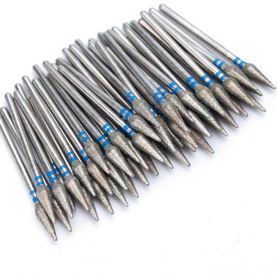 50 τμχ Diamond Nail Drill Cuticle Clean Bit Σετ φρεζαρίσματος για μανικιούρ Ηλεκτρικό κόφτη Αξεσουάρ Αφαίρεση νεκρού δέρματος